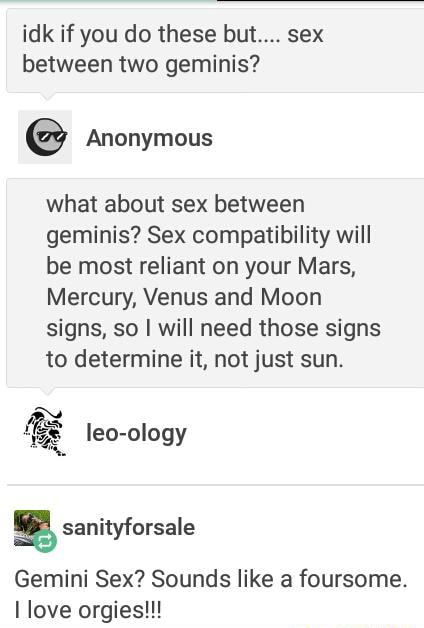 Two geminis in love