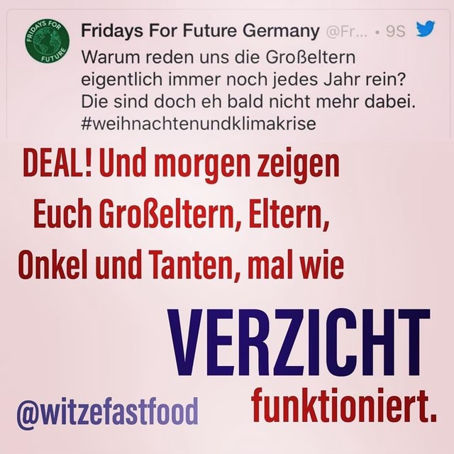 Fridays For Future Germany Warum reden uns die Großeltern eigentlich