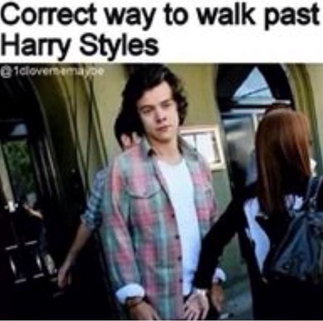 Correct way to walk past )