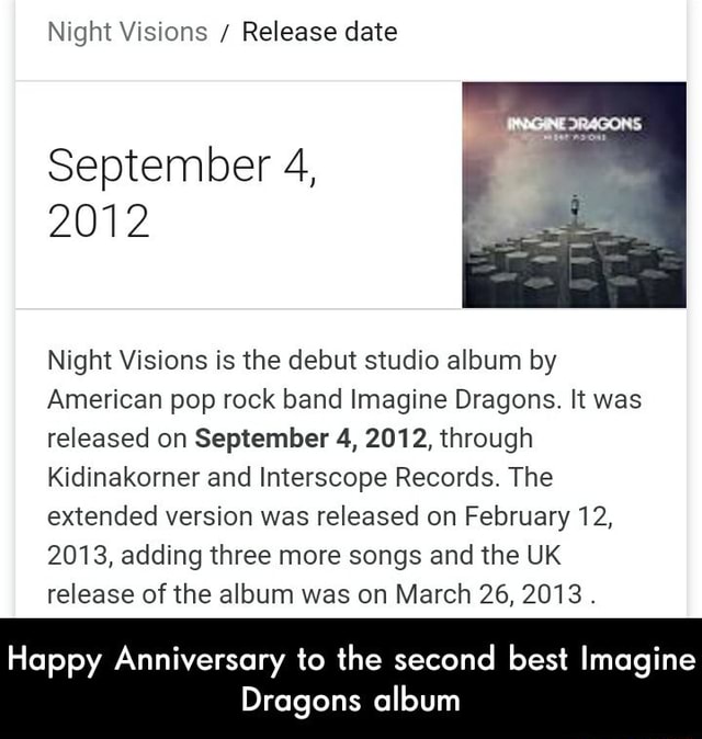 imagine dragons album 2013 imagine dragons album 2013