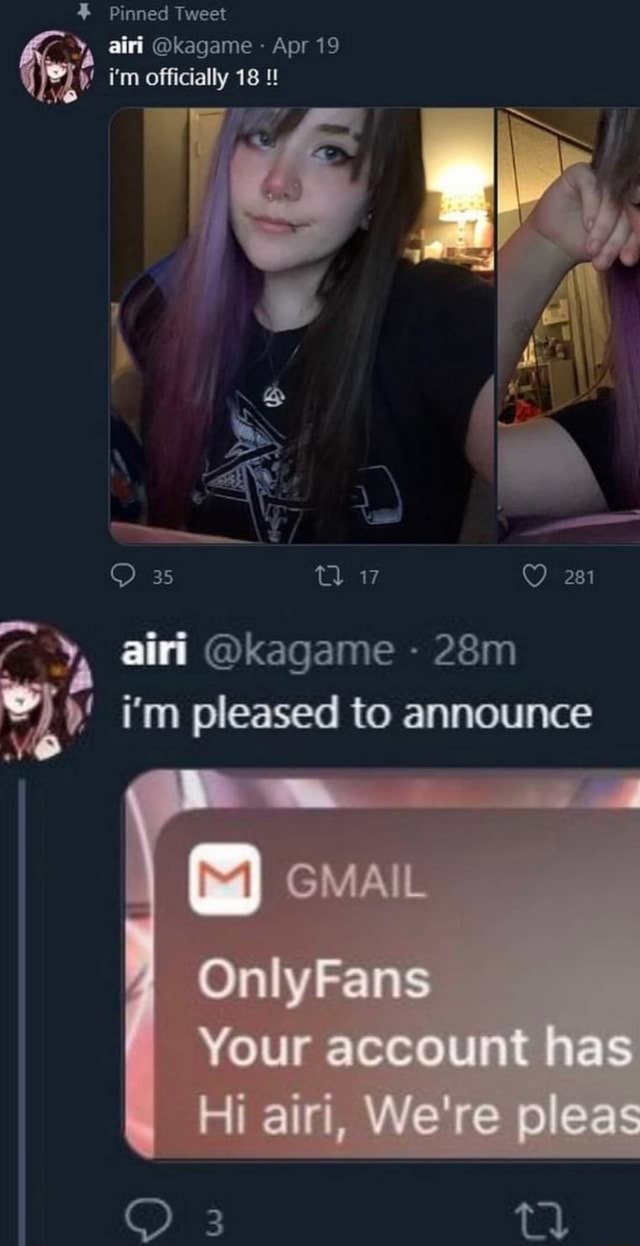 Pinned Tweet airi @kagame Apr 19 ir i'm pleased to announce - iFunny
