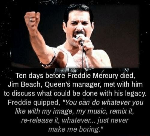 Ten days before Freddie Mercury died, Jim Beach, Queen's manager, met ...