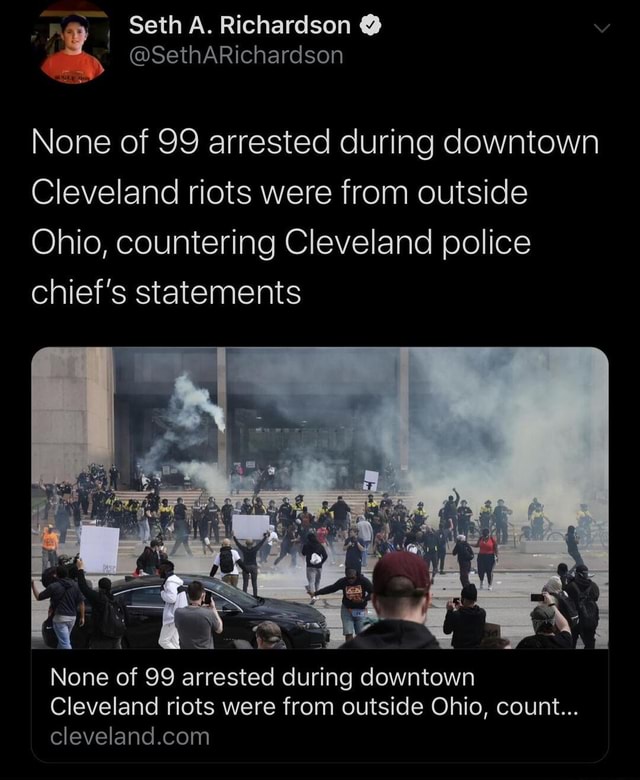 None of 99 arrested during downtown Cleveland riots were from outside ...