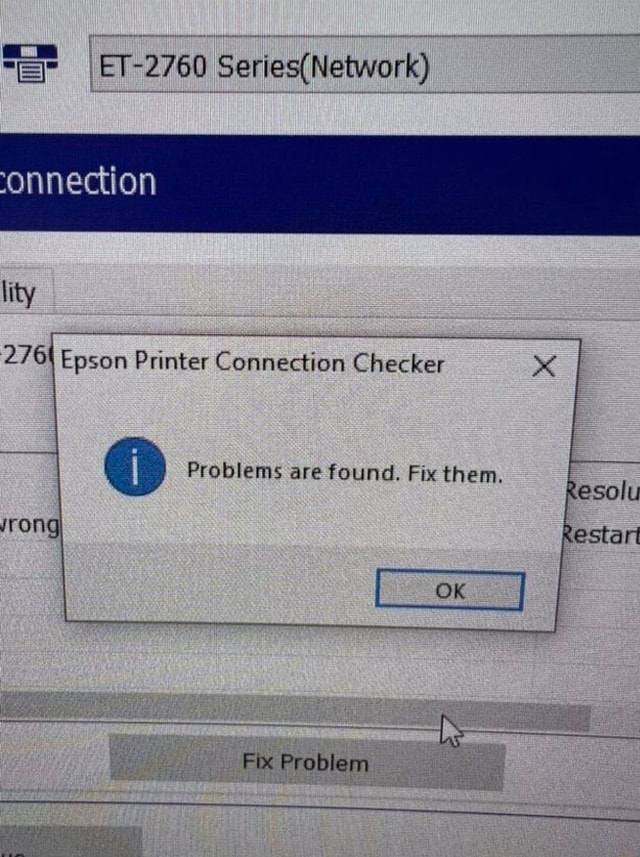 Et 2760 Connection Lity Epson Printer Connection Checker Ci Problems Are Found Fix Them 6812