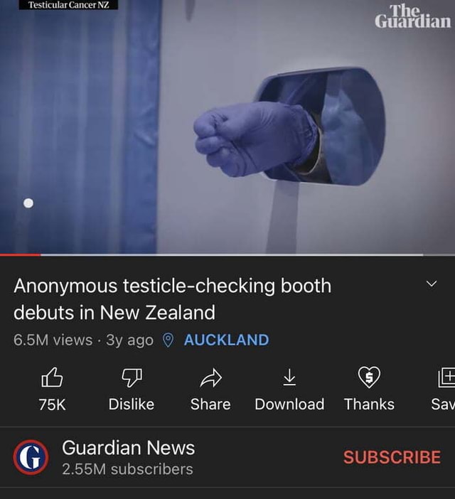 Testicular Cancer Nz Guardian Anonymous Testicle Checking Booth Debuts 