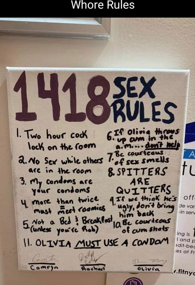 Whore Rules Sex Two Hour Coand Olivia 7 C No Sew Ww Le Others Sex