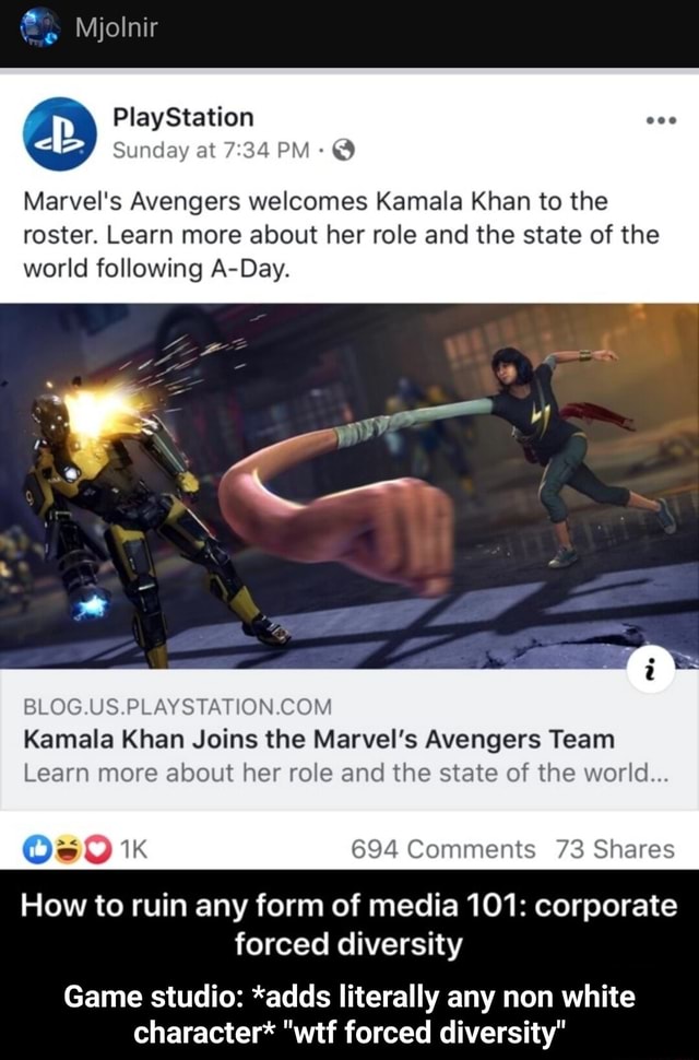 Mjolnir Marvel's Avengers welcomes Kamala Khan to the roster. Learn
