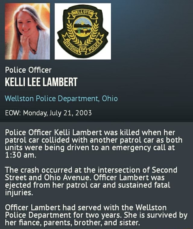 Police Officer KELLI LEE LAMBERT Wellston Police Department, Ohio EOW