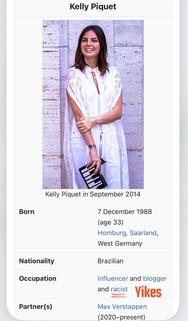 Kelly Piquet Kelly Piquet in September 2014 Born 7 December 1988 (age