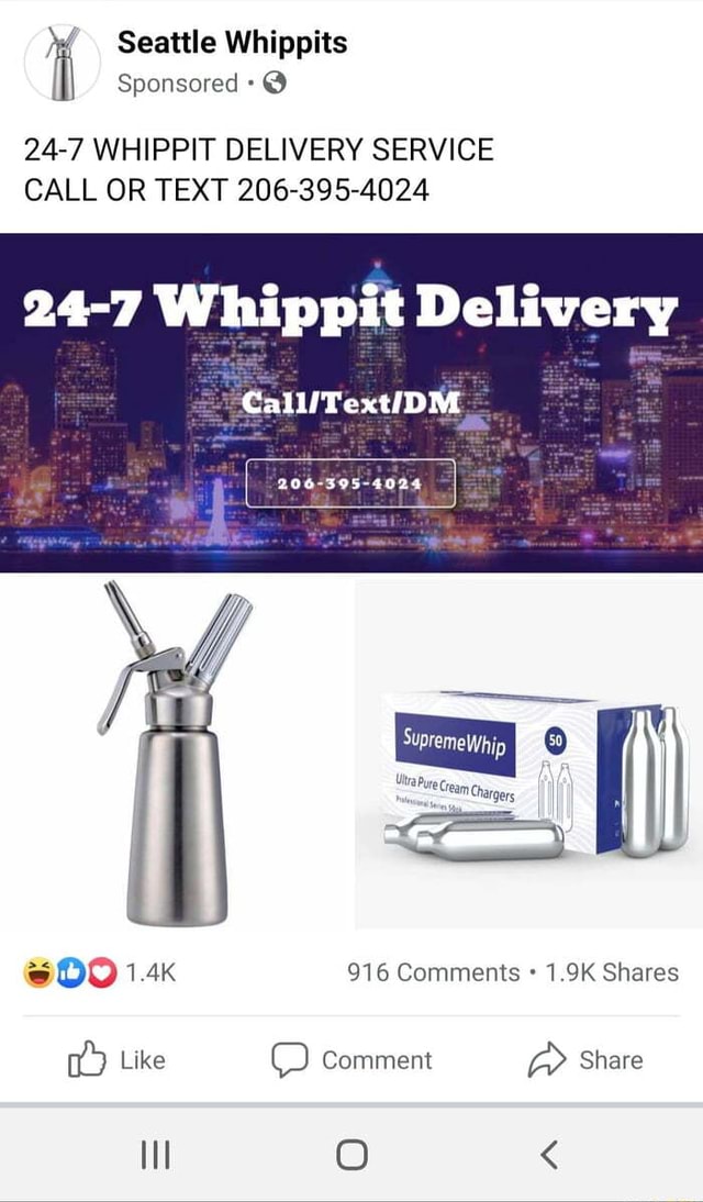 Seattle Whippits Sponsored 247 WHIPPIT DELIVERY SERVICE CALL OR TEXT