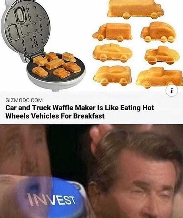 GIZMODO COM Car and Truck Waffle Maker Is Like Eating Hot Wheels