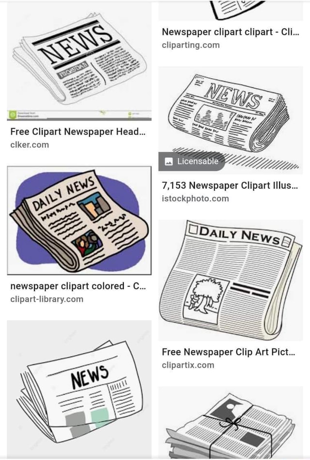 Need Newspapers for your bird cages? Newspaper clipart clipart Cli...