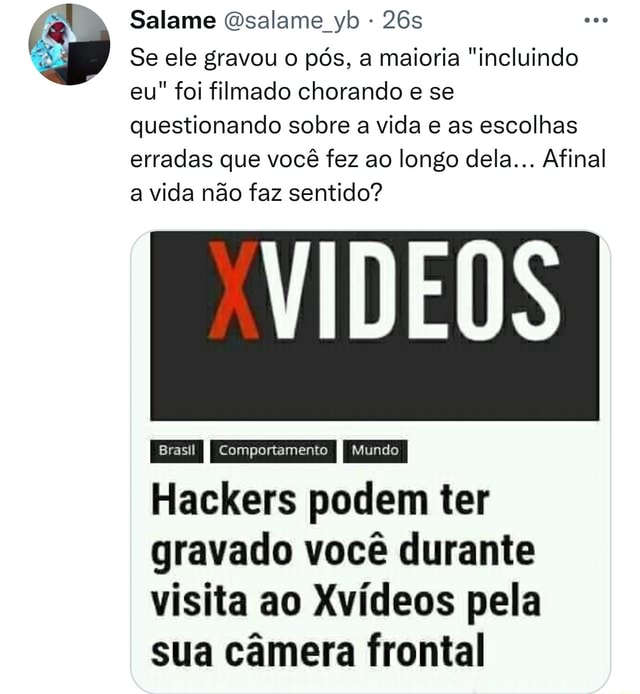 Afinal a vida não faz sentido Salame salame yb Se ele gravou o pós, a