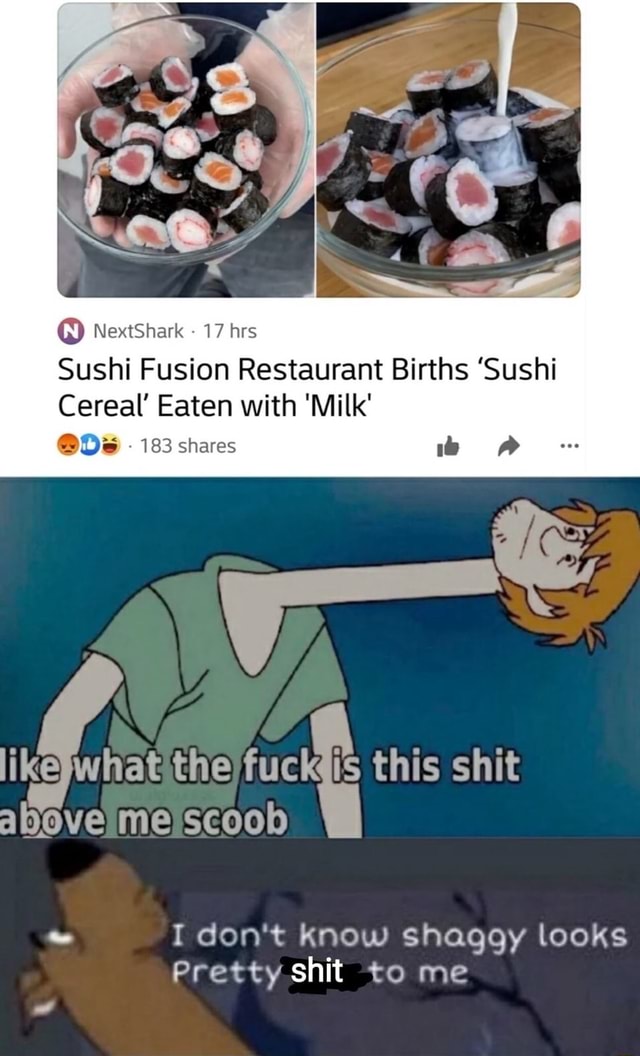 Q NextShark 17 hrs Sushi Fusion Restaurant Births 'Sushi Cereal' Eaten