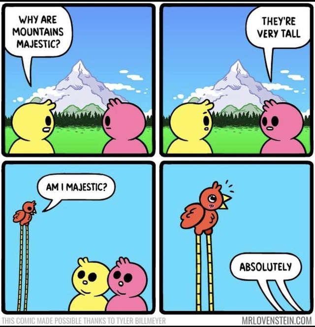 Lol a funnie WHY ARE THEYRE MOUNTAINS VERY TALL MAJESTIC?ABSOLUTELYTHS MADE OSSIBLE THANKS TO TVUER COM - iFunny :)