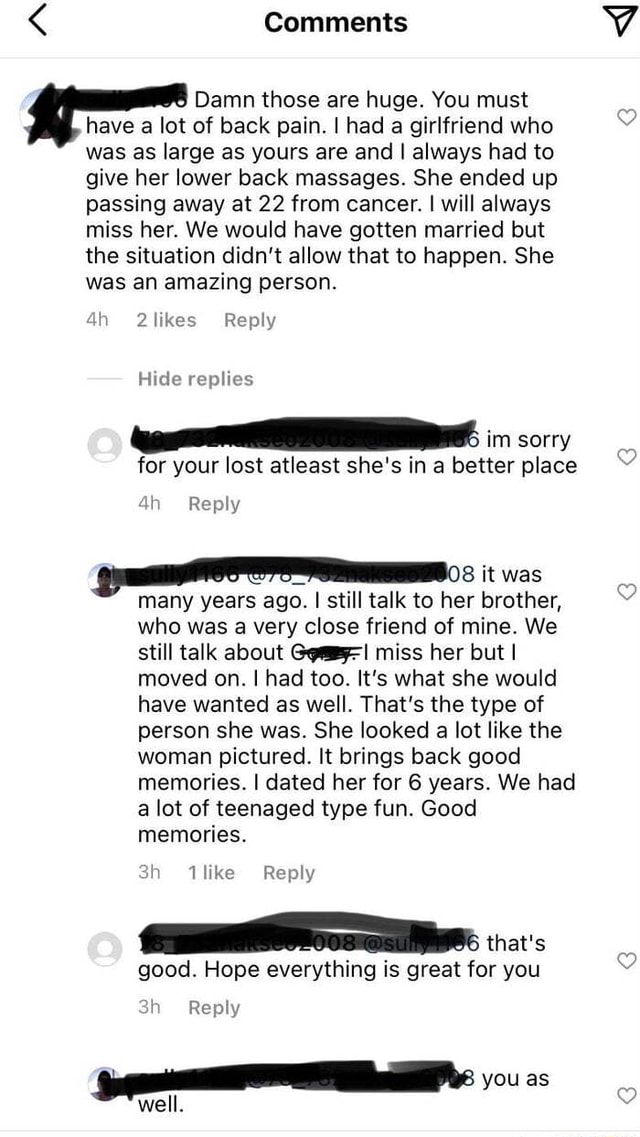 Comments Damn Those Are Huge You Must Ave A Lot Of Back Pain I Had A Girlfriend Who Was As Large As Yours Are And I Always Had To Give Her Lower