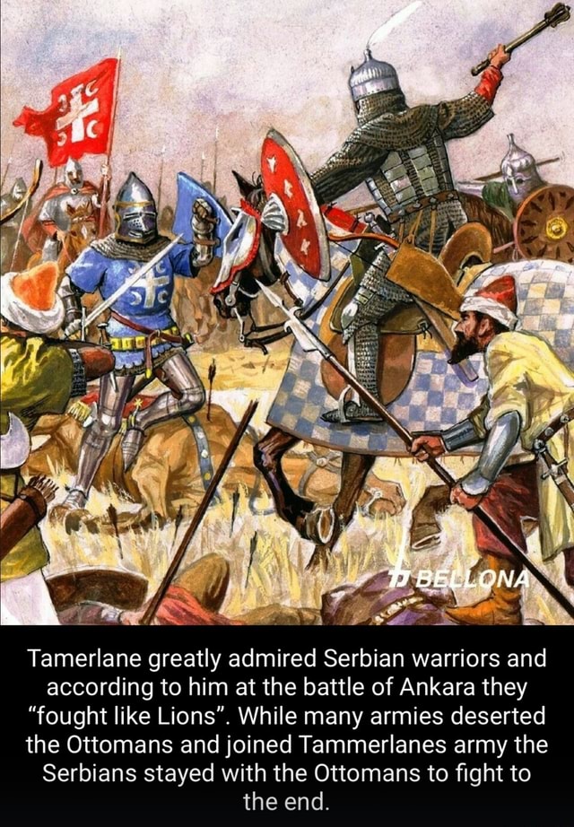 Tamerlane greatly admired Serbian warriors and according to him at the