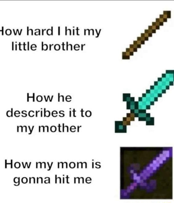 Dow hard hit my little brother How he describes it to my mother How my ...