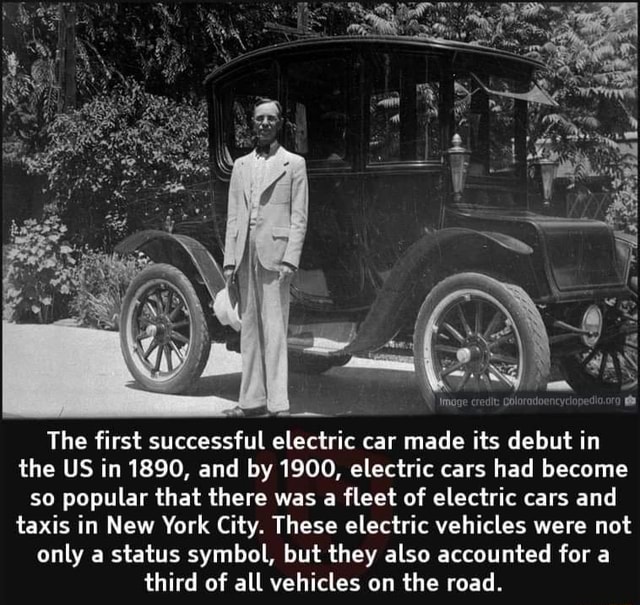 The first successful electric car made its debut in the US in 1890, and