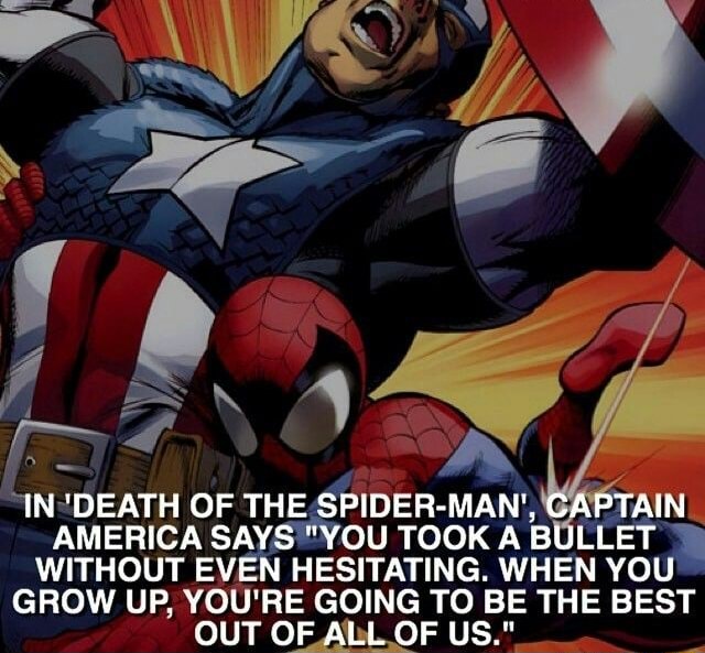 IN 'DEATH OF THE SPIDER-MAN', CAPTAIN AMERICA SAYS 