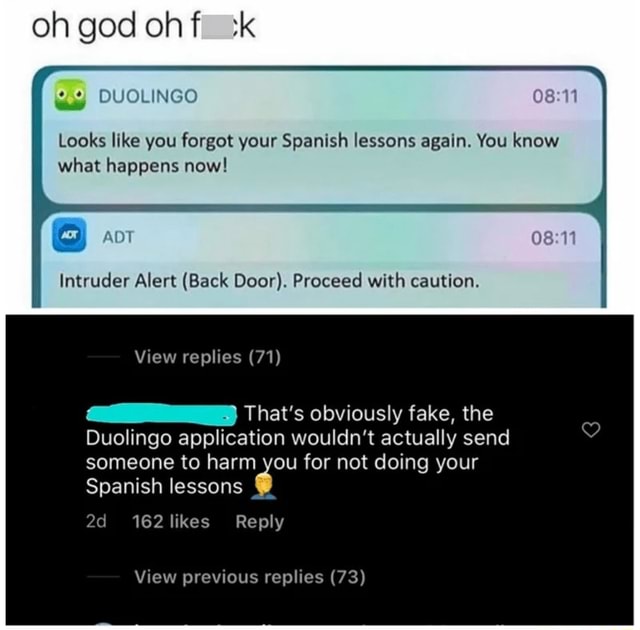Oh god oh Looks like you your Spanish lessons again. You know