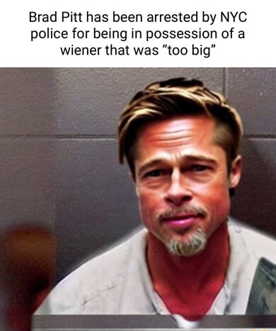 Brad Pitt has been arrested by NYC police for being in possession of a ...