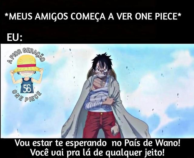 Meus Amigos Comeca A Ver One Piece Eu Er Vou Estar Te Esperando No Pais De Wano Voce Vai Pra La De Qualquer Jeito