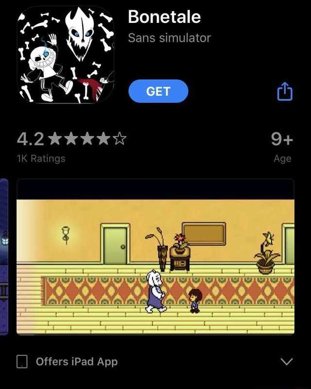 Bonetale Sans simulator _I Offers iPad App - iFunny