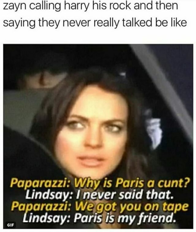 Is cunt paris a Lindsay Lohan