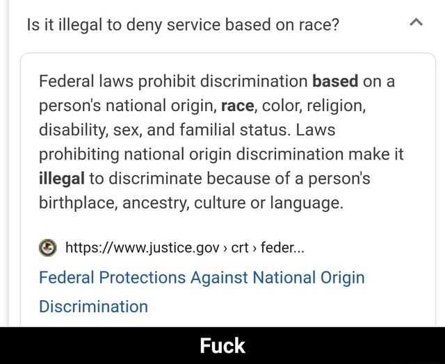 is-it-illegal-to-deny-service-based-on-race-federal-laws-prohibit