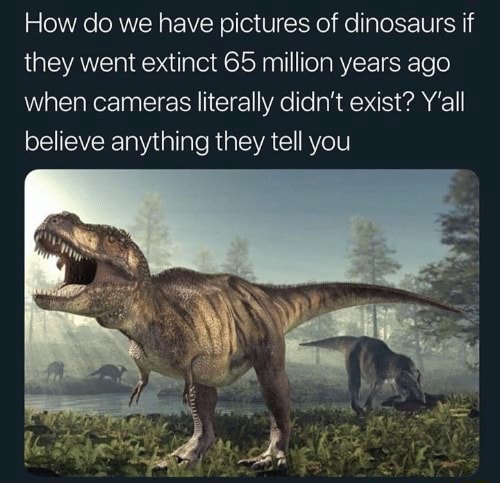 How do we have pictures of dinosaurs if they went extinct 65 million ...