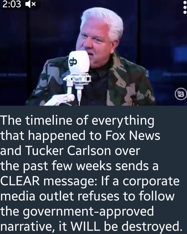 The timeline of everything that happened to Fox News and Tucker Carlson
