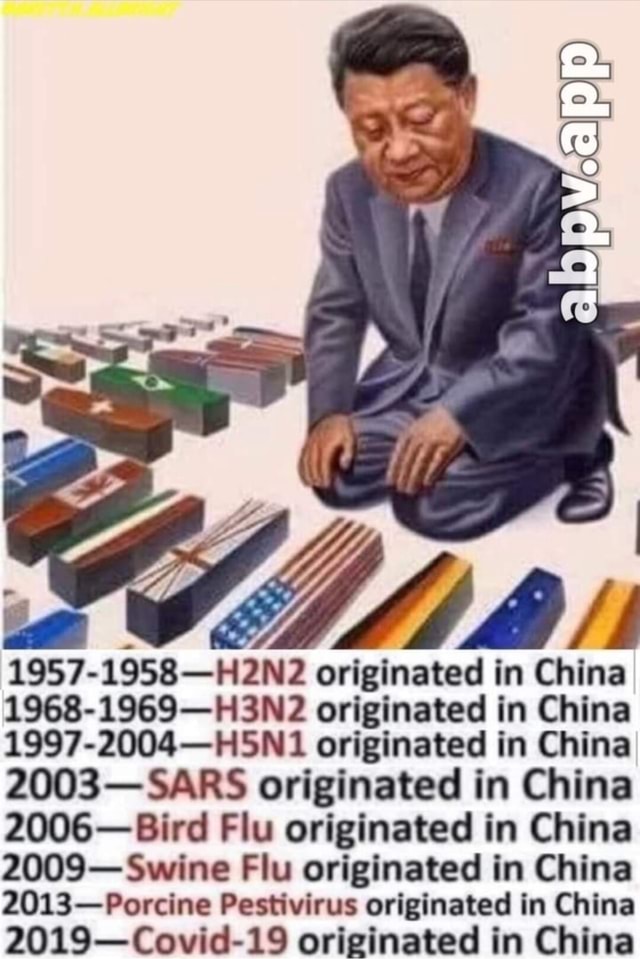 I I le originated in China 19681969H3N2 originated in China 19972004