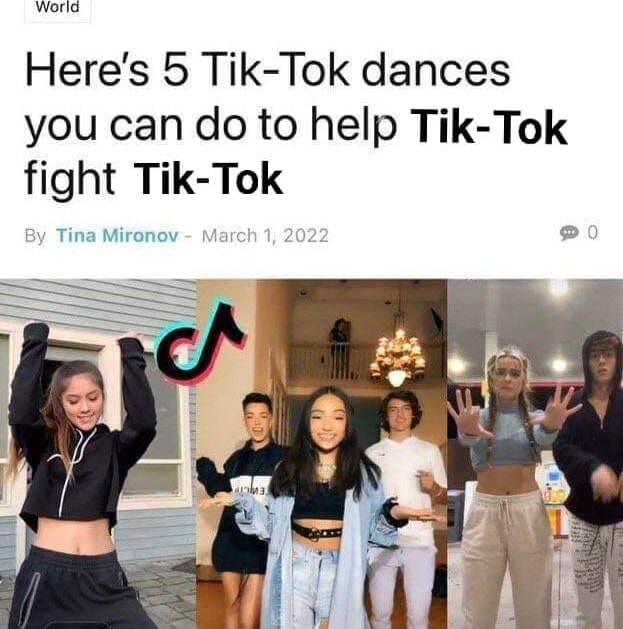 Here's 5 Tik-Tok dances you can do to help Tik-Tok fight Tik-Tok By ...