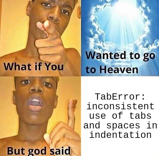 Ed Go What If You ( Taberror: Inconsistent Use Of Tabs And Spaces In  Indentation - Ifunny