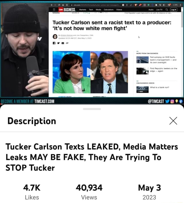 Tucker Carlson Sent A Racist Text To A Producer: 'It's Not How White ...