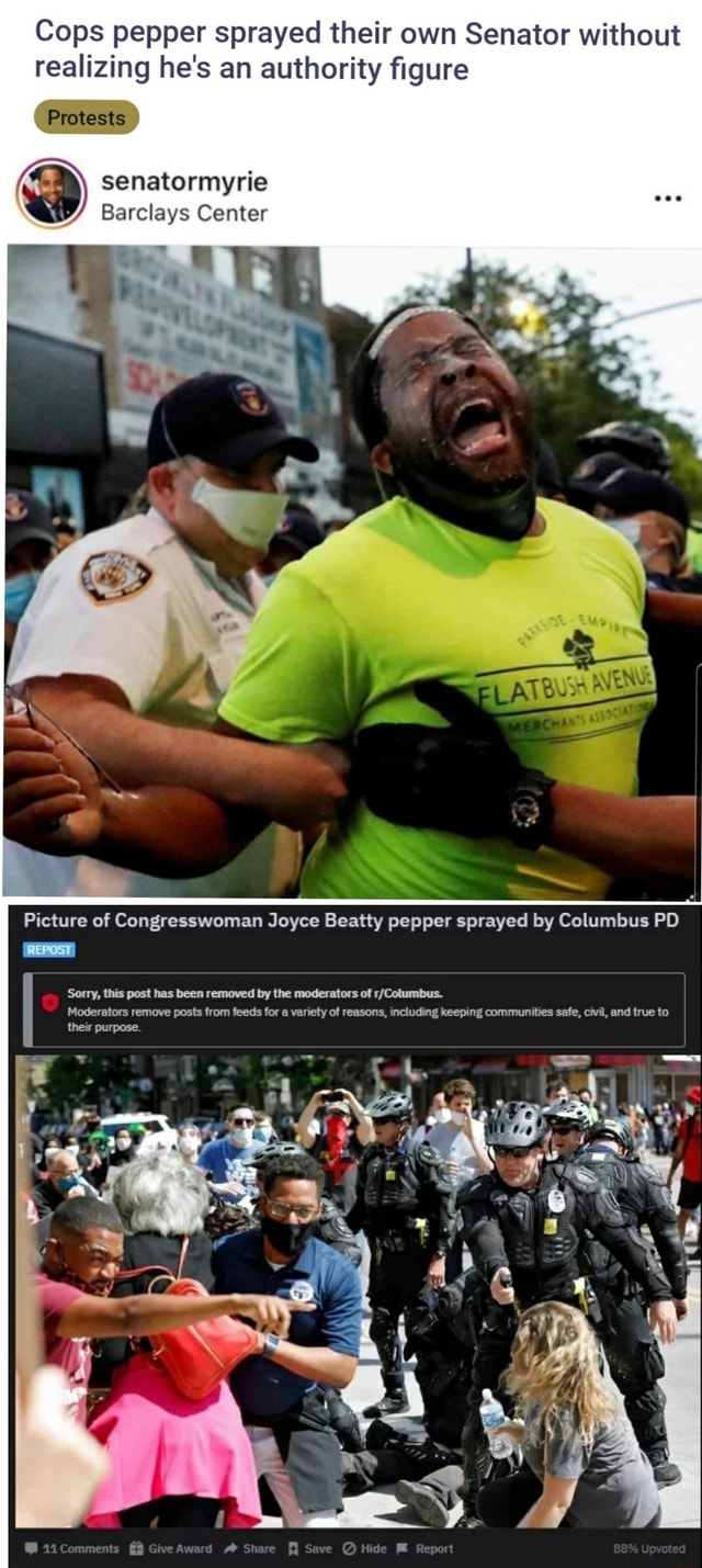 Cops pepper sprayed their own Senator without realizing he's an