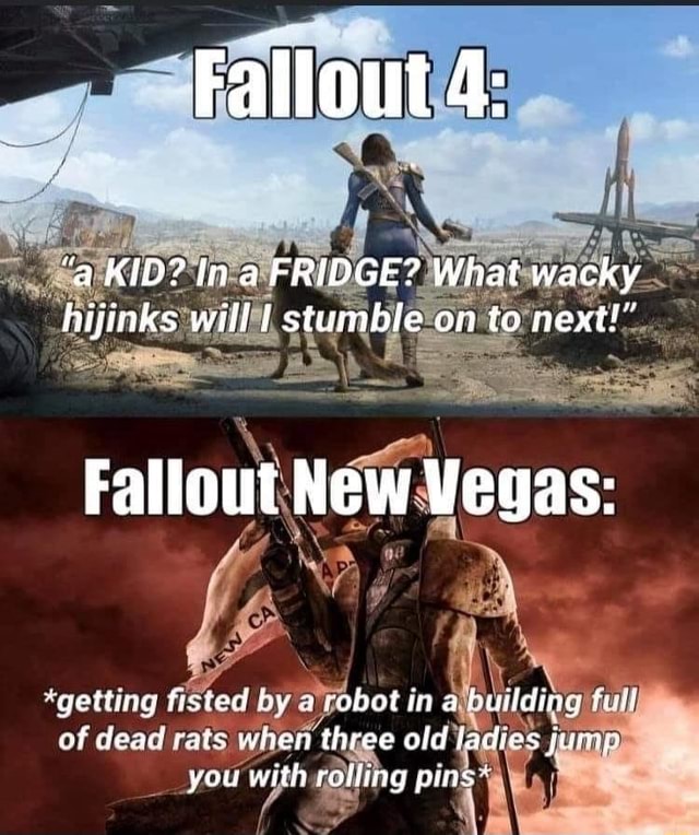 Fallout 4 'a KID? In a FRIDGE? What wacky hijinks will stumbie on to