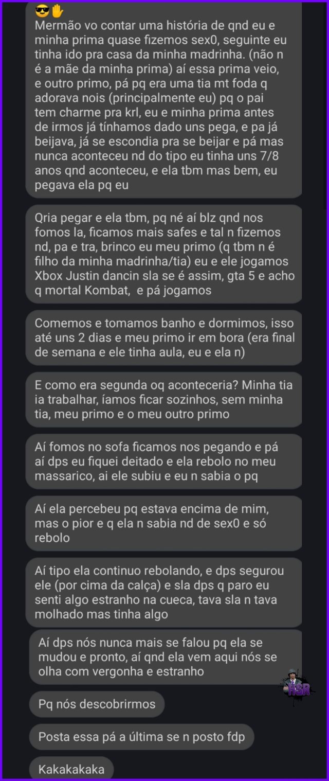 Mermão Vo Contar Uma História De Qnd Eu E Minha Prima Quase Fizemos