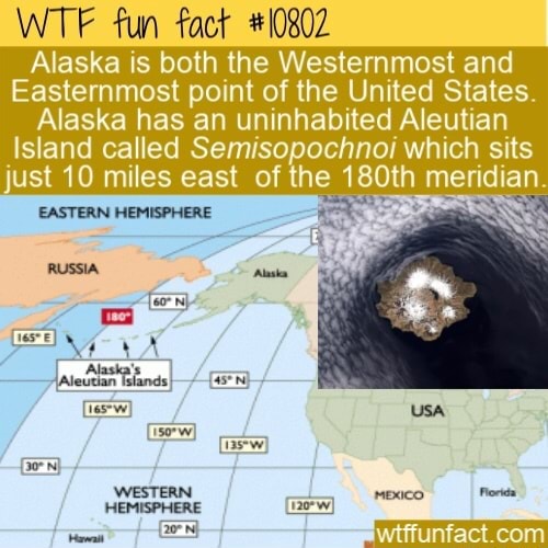 WTF fun fact 10802 Alaska is both the Westernmost and Easternmost