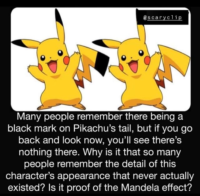 Does anyone else remember Pikachu having a black tip at the end of