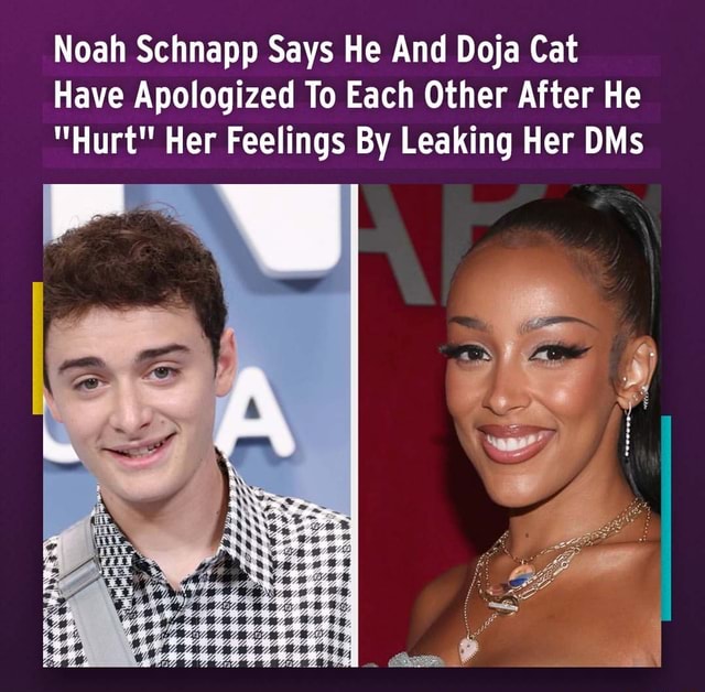 Noah Schnapp Says He And Doja Cat Have Apologized To Each Other After
