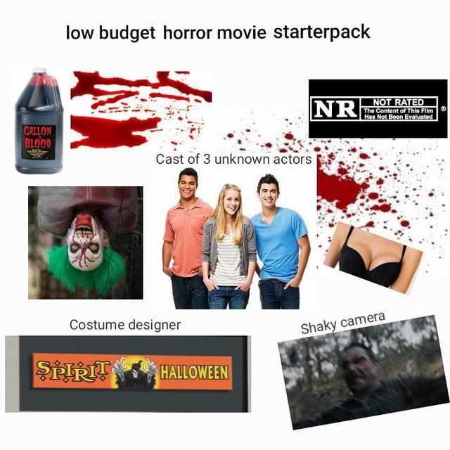 Low budget horror movie starterpack NOT RATED CALLON BLOOD Cast of 3