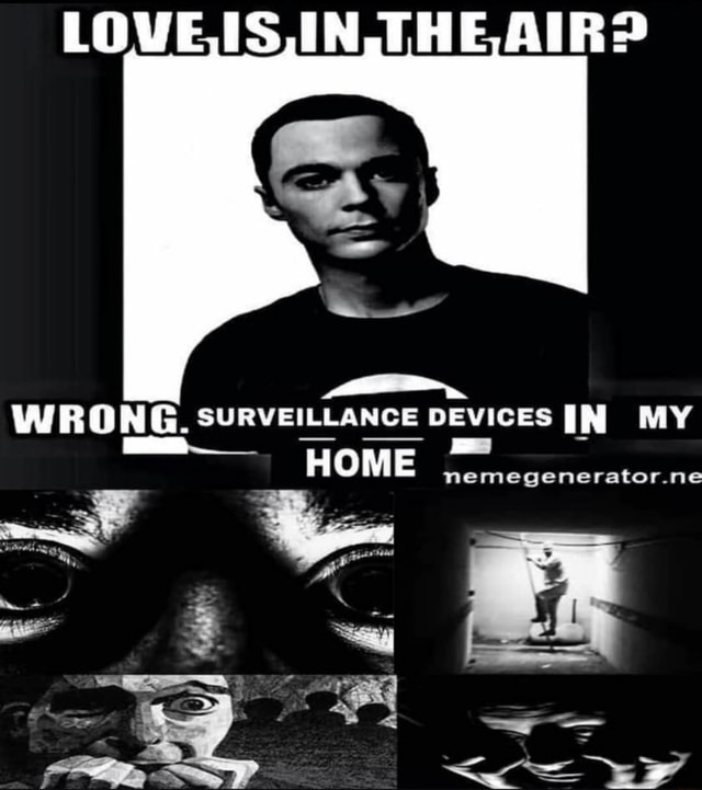 LOVE,IS, IN, THE AIR&gt; WRONG. SURVEILLANCE DEVICES MY HOME Ne 