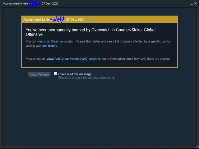 Cs go overwatch banned что это