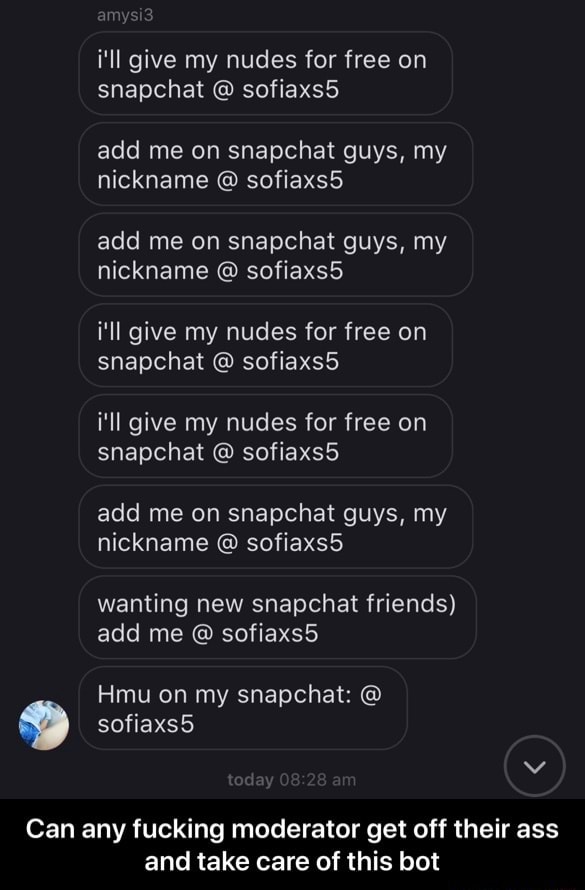 Snapchat free nudes