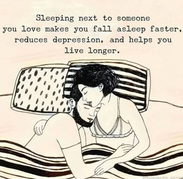 Sleeping next to someone you love makes you fall asleep faster, reduces ...