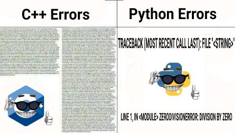 C++ Errors Python Errors TRACEBACK MOST REENT CALLAS) LE INE, MODULE ...