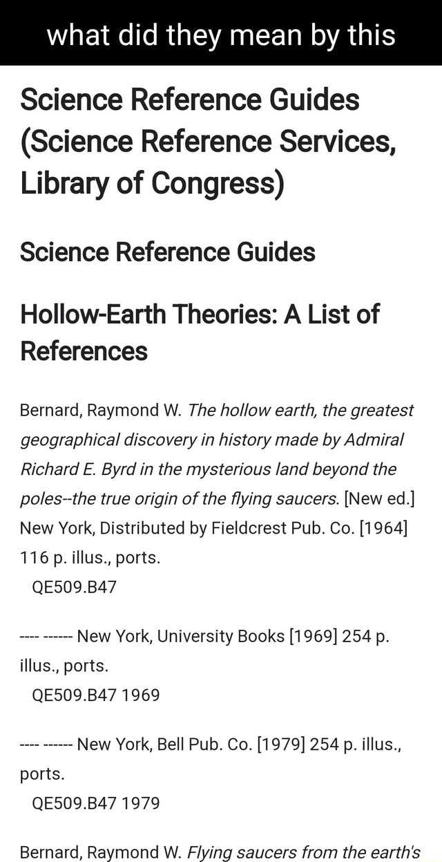 What Did They Mean By This Science Reference Guides Science Reference