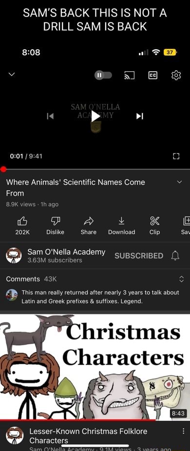 SAM'S BACK THIS IS NOT A DRILL SAM IS BACK al 5] 8 & Where Animals ...